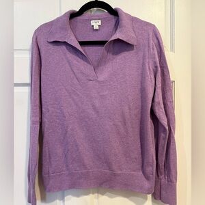 J. Crew Women's Lavender V-Neck Sweater